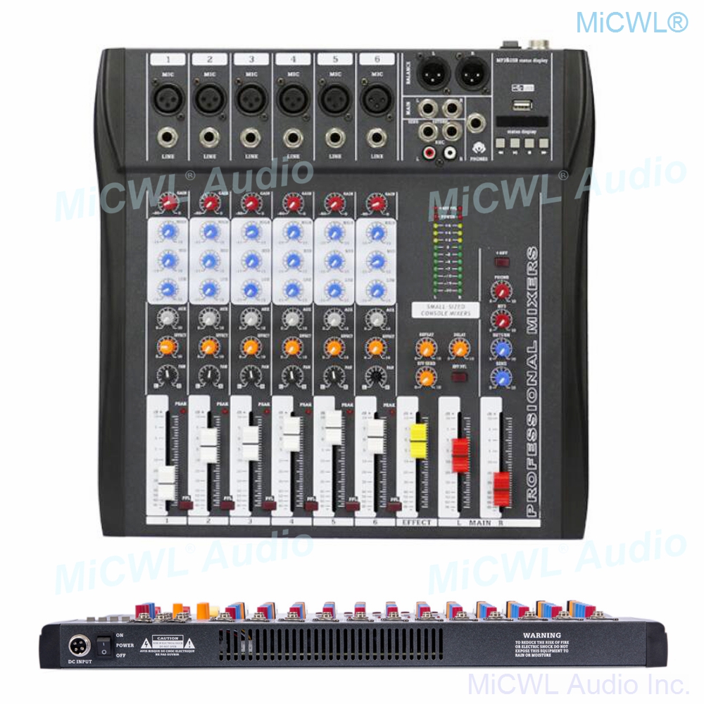 Audio And Music Mixer - Ses Mikseri MiCWL 6 Kanal Bluetooth