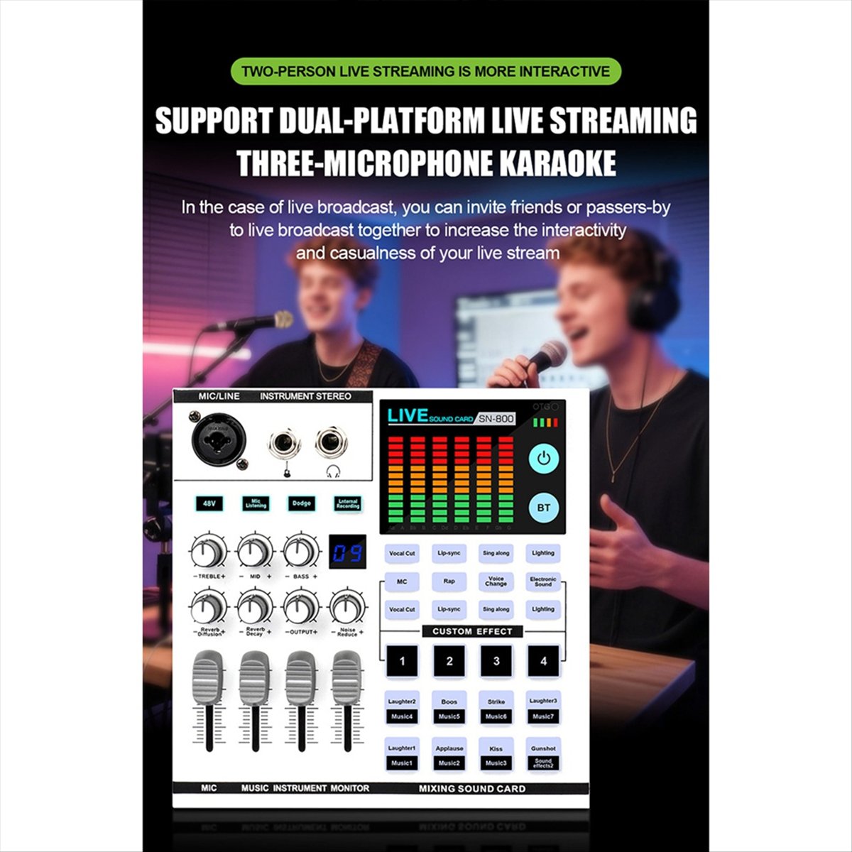 Audio And Music Mixer - DTC5 SN800 Canlı Ses Kartı Ses