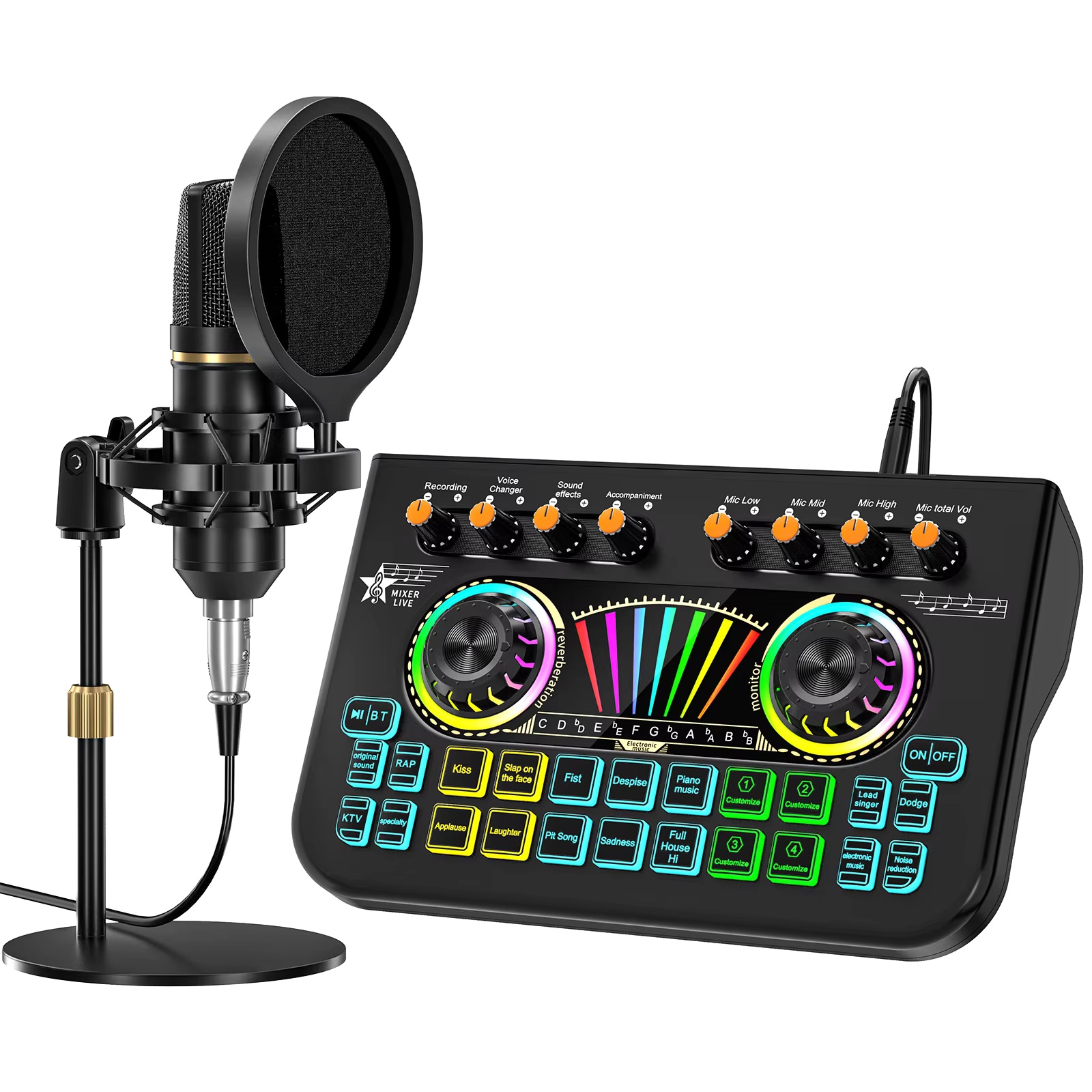 Audio And Music Mixer - Tenlamp X3 BM800 Podcast Mikrofon Seti,