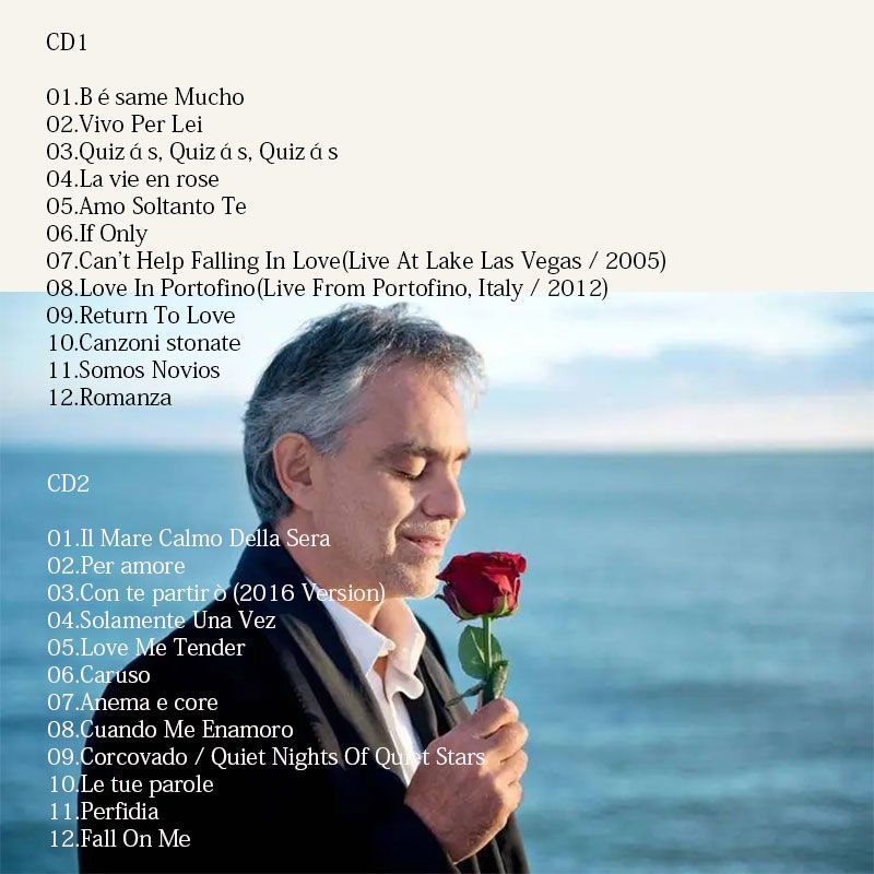 Andrea Bocelli Aşk Şarkıları C - Audio Music Songs incelemesi ve fiyatı