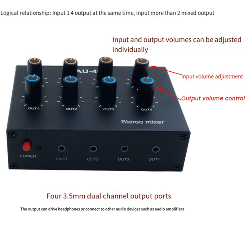 M07K-AU-404 Stereo Ses Dört Ço - Audio And Music Mixer incelemesi ve fiyatı