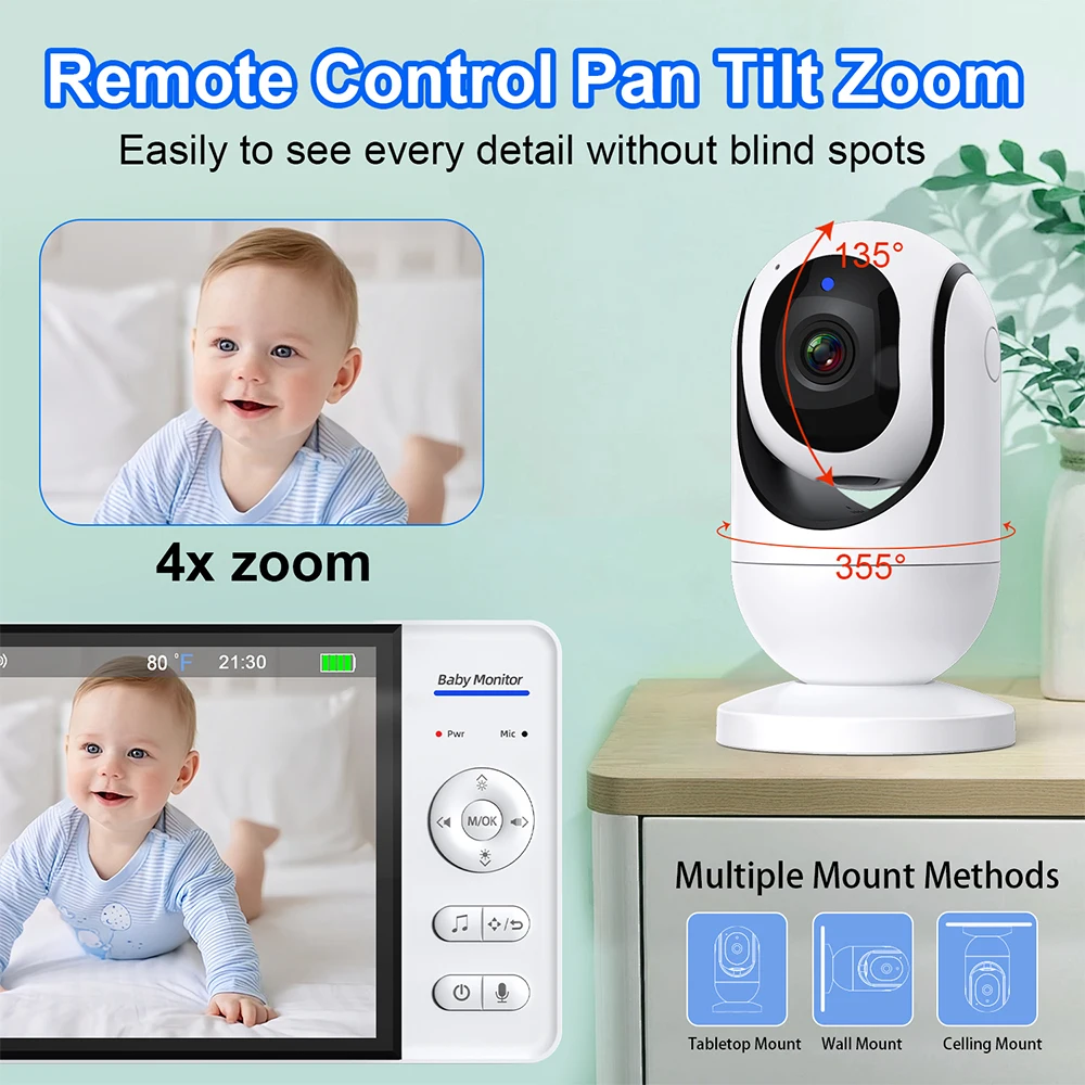 7 İnç Video Bebek Monitörü Gec - Zoom Audio Music incelemesi ve fiyatı