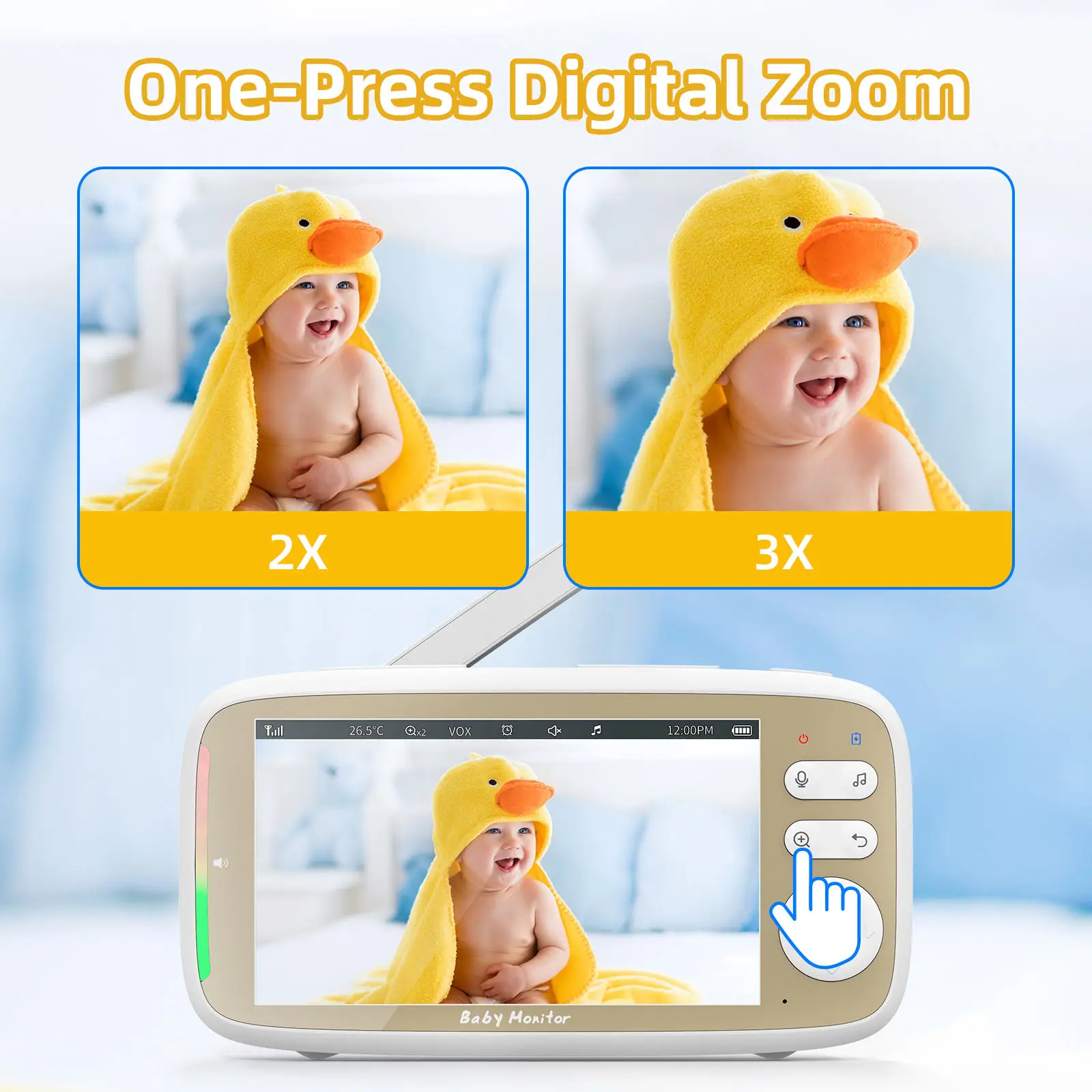 5 İnç Bebek Monitörü 3X Zoom P - Zoom Audio Music incelemesi ve fiyatı