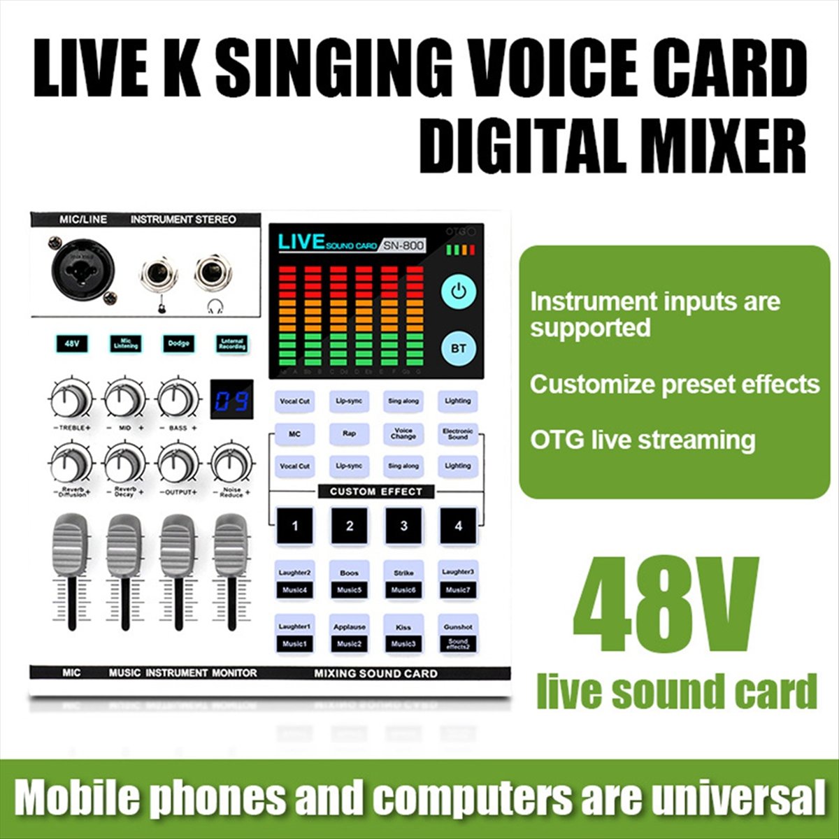 DTC5 SN800 Canlı Ses Kartı Ses - Audio And Music Mixer incelemesi ve fiyatı